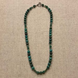 Brand new green gem stone necklace